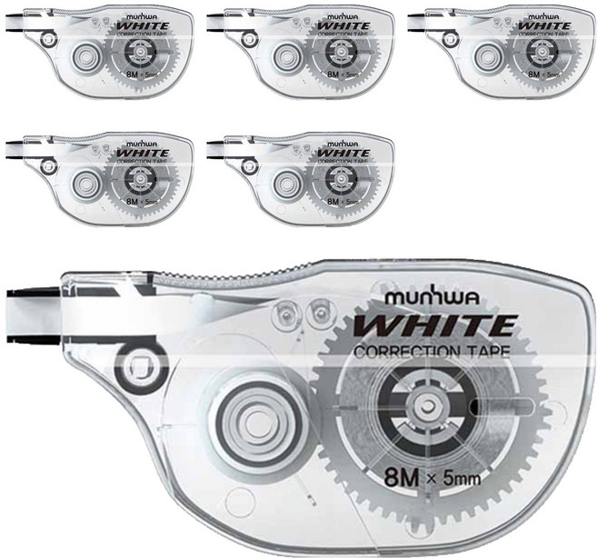 문화연필 수정테이프, 화이트, 6개