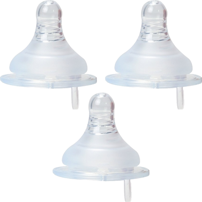 Simba 小獅王辛巴 超柔防脹氣寬口圓孔奶嘴, L(6個月以上), 3個