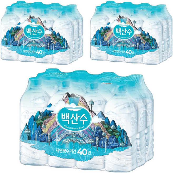 백산수 생수 무라벨, 1L, 36개