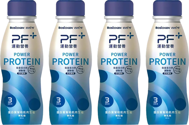 PF 運動營養 能量蛋白飲 可可風味 310ml 運動後蛋白質補充 健身營養飲品, 4瓶