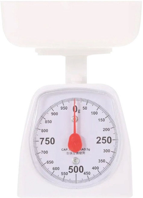 HIKARI 日光生活 廚房料理秤 1個, K002, 1kg, 白色