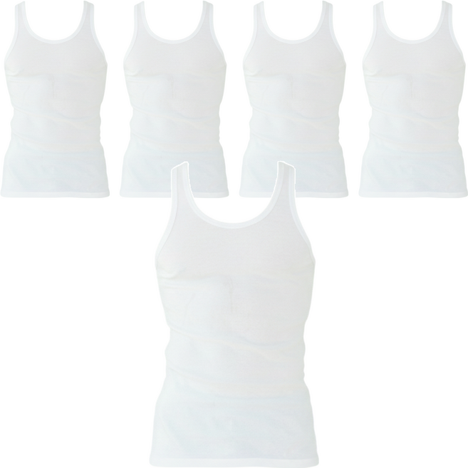 BASE ALPHA ESSENTIALS 男士純棉背心 5件組