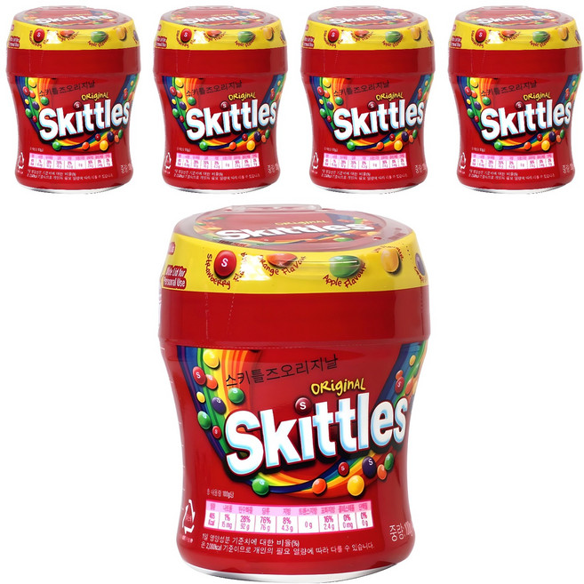 스키틀즈 오리지날 캔디, 5개, 100g