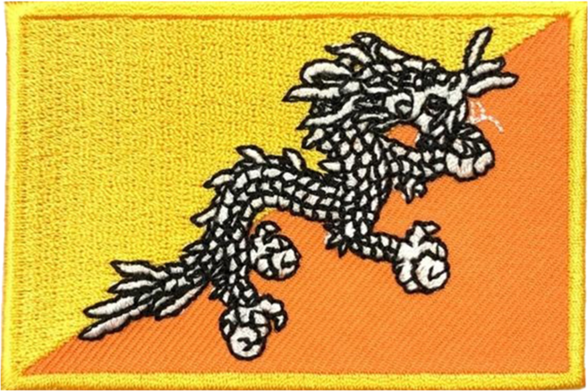 A-ONE 匯旺 國旗刺繡布貼 1.5g, 不丹, 1個