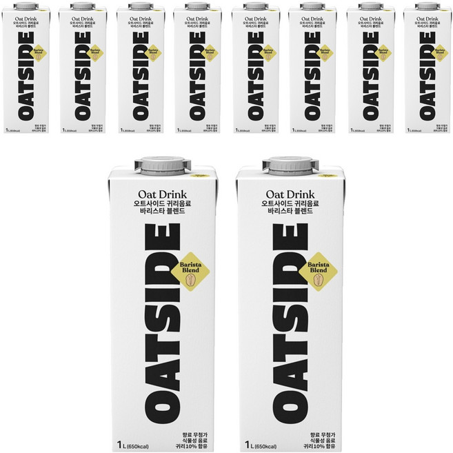 오트사이드 귀리음료 바리스타 블렌드, 1L, 10개