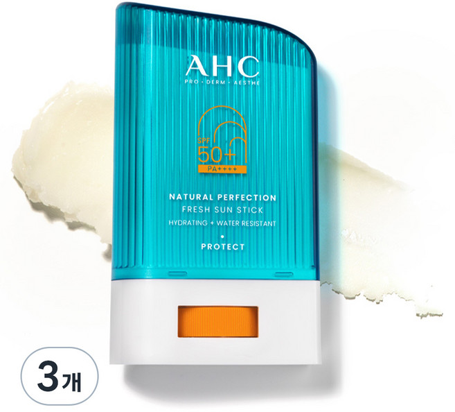 AHC 내추럴 퍼펙션 프레쉬 선스틱 SPF50+ PA++++, 22g, 3개
