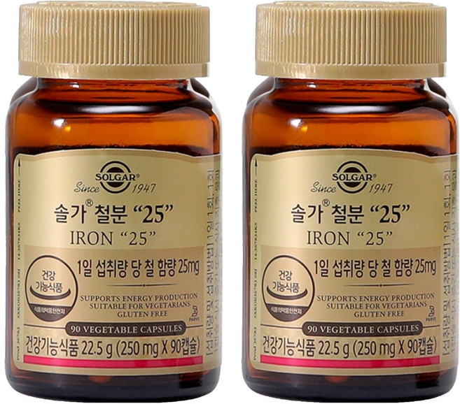 솔가 철분 25, 90정, 2개