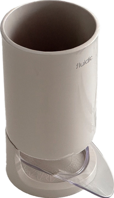 Fluidic 自動瀝水餐具筒, 奶油米色, 1個