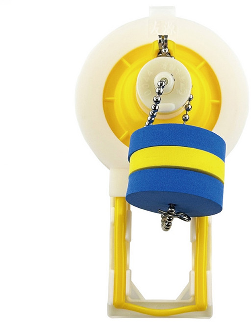 Elephant Waters 沐象 二段可調式 前壓型馬桶省水器 DIY生活衛浴配件, 白色 + 黃色 + 藍色, 1個