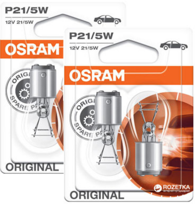 오스람 오리지널 프리미엄 더블 램프 2개입, 2개, P21/5W