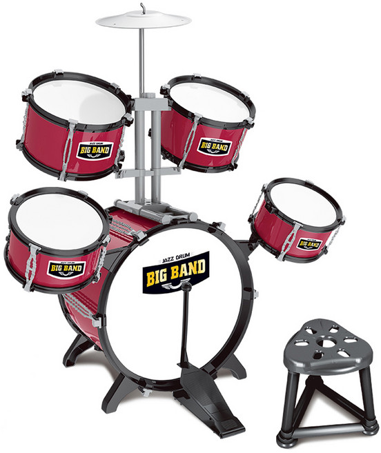 베이비캠프 아동용 재즈 드럼 악기 세트 3.5kg, DRUM-6912RED, 1개, 레드/단일상품