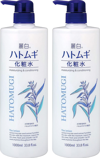 KUMANO 熊野油脂 薏仁透明感水嫩化妝水, 1L, 2瓶