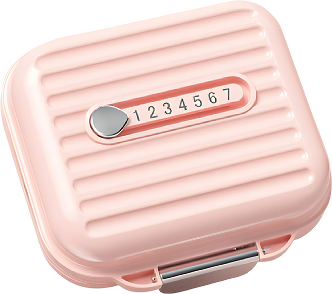 루이노리브 미니 휴대용 7일 알약케이스 핑크, 1개