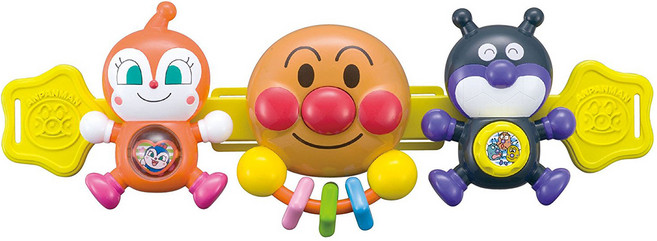 ANPANMAN 麵包超人 麵包超人與朋友 嬰兒車玩具, 黃色, 1個