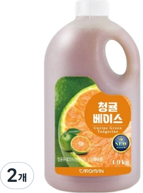 까로망 청귤 베이스, 2개, 1.9kg