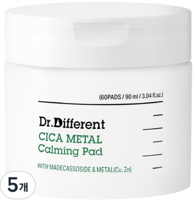 Dr.Different 積雪草金屬鎮靜棉片 90ml, 60枚入, 5個