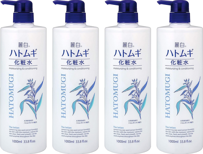 KUMANO 熊野油脂 薏仁透明感水嫩化妝水, 1L, 4瓶