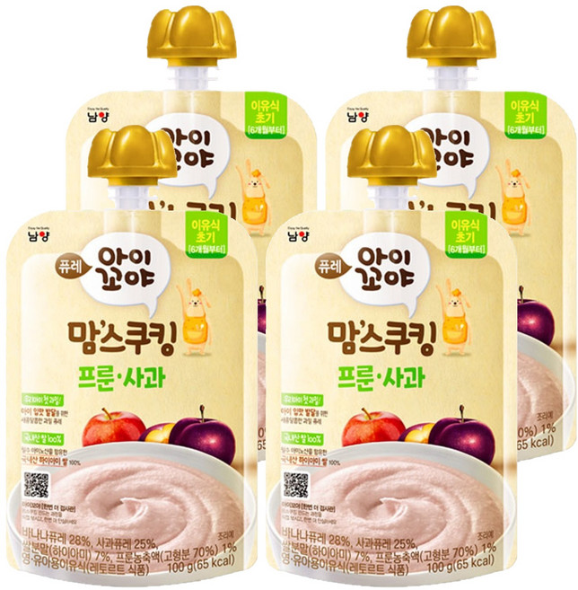 아이꼬야 맘스쿠킹 이유식 6개월부터, 100g, 4개