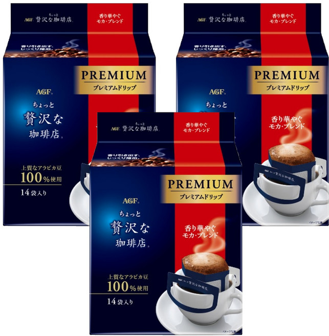 에이지에프 프리미엄 드립 모카 블렌드 커피, 8g, 14개입, 3개