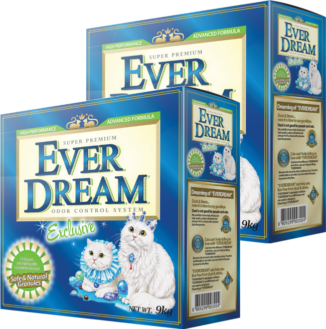 EVER DREAM 速凝結貓砂, 2盒, 9kg, 強效抗菌配方