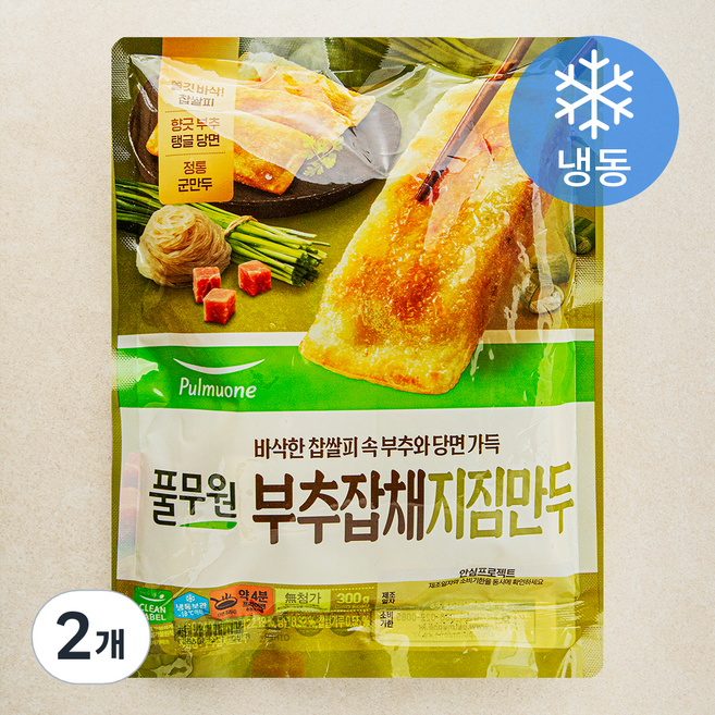 풀무원 부추잡채지짐만두 (냉동), 300g, 2개