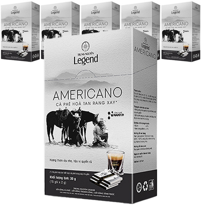 쭝웬레전드 아메리카노 원두커피믹스, 2g, 15개입, 6개