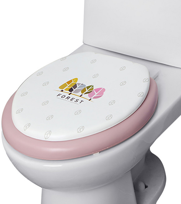 니드코 포레스트 소프트 변기 커버 O형 중, 핑크, 1개