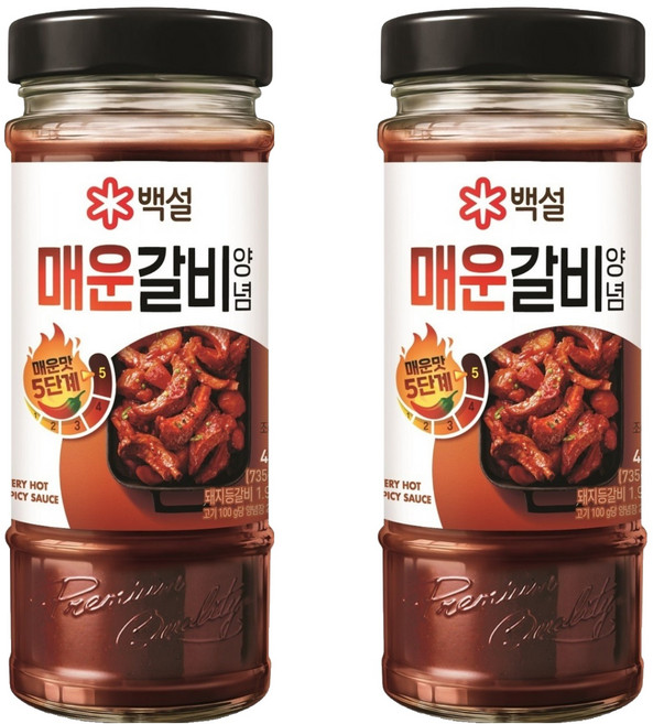백설 매운갈비양념, 490g, 2개