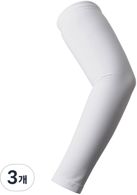풀커버 슬림핏 팔뚝 엘보 보호대 암슬리브 화이트, 3개