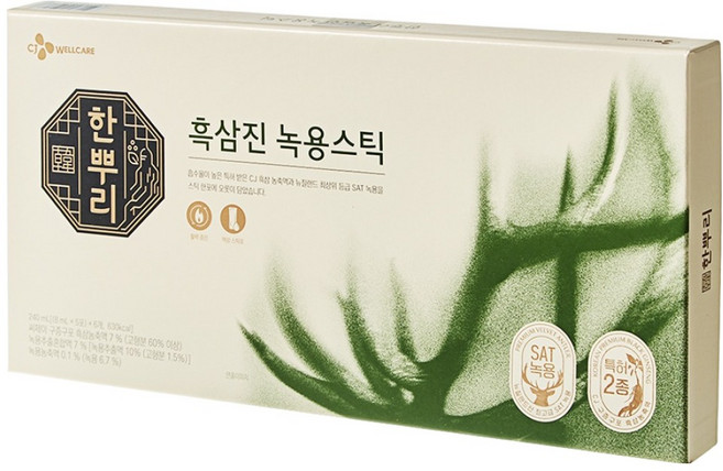 한뿌리 흑삼진 녹용스틱 30p + 쇼핑백, 240ml, 1개