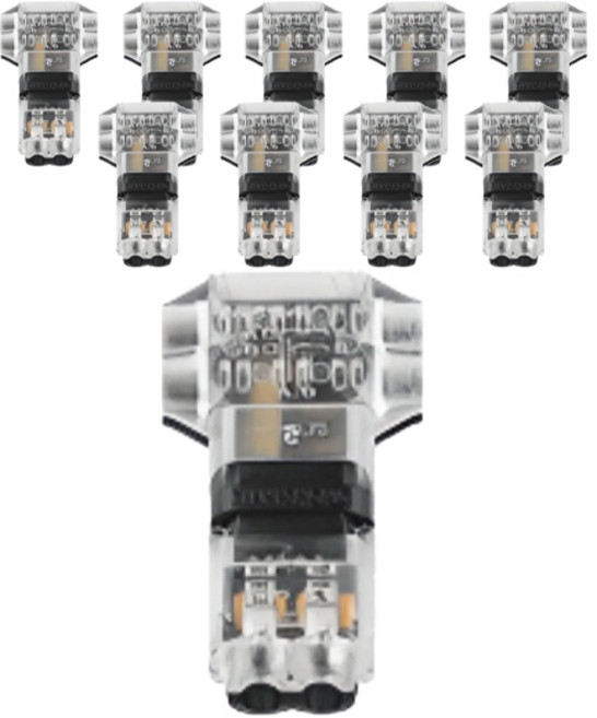오토크루 무탈피 전선 커넥터 T2 AC-TL90, 10개