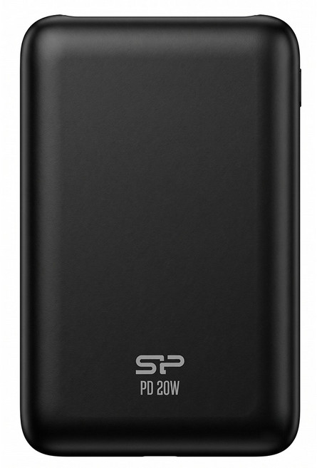 Silicon Power 廣穎電通 QP58 1萬毫安 20W QC PD TypeC雙向快充迷你行動電源, 黑色