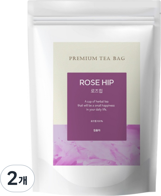 yURIA 玫瑰果三角茶包, 2個, 30入, 1.2g