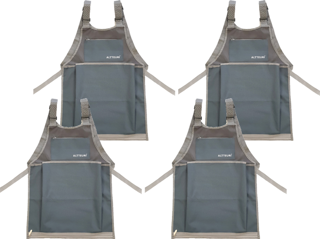 알뜨리 다담아 앞치마, 그레이, 4개
