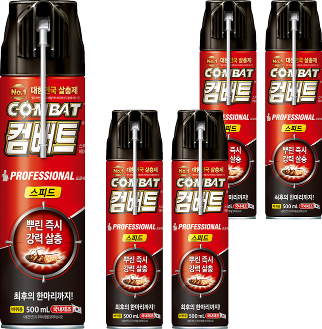 컴배트 스피드 에어졸 바퀴용, 500ml, 5개