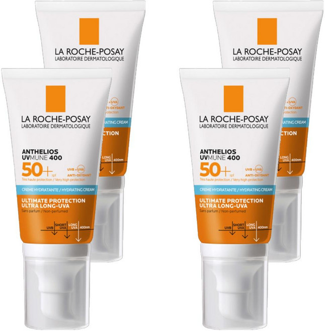 LA ROCHE POSAY 理膚寶水 台灣公司貨 安得利溫和極效防曬乳 SPF50+, 50ml, 4條