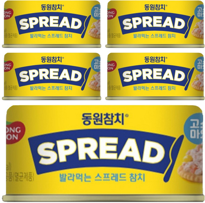 동원참치 스프레드 고소마요, 100g, 5개