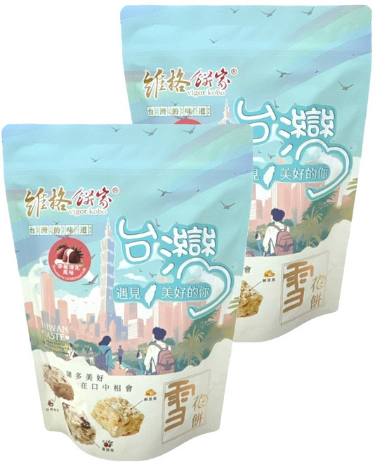 vigor kobo 維格餅家 雪花餅 草莓煉乳風味 12個, 2包, 144g