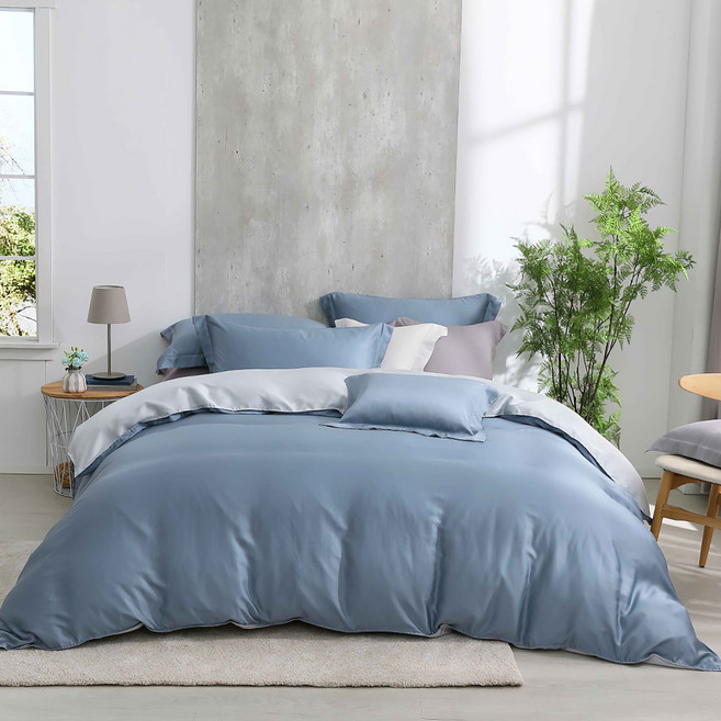 Hong Yew Bedding 鴻宇寢飾 高織天絲鋪棉兩用被套 300織 台灣製 T20150, 帕迪藍
