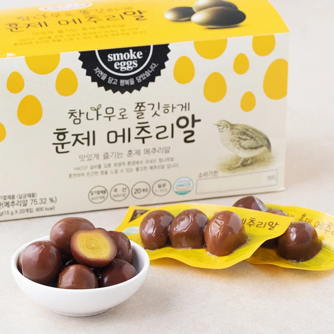 행복담기 훈제 메추리알, 15g, 20입 - 쿠팡