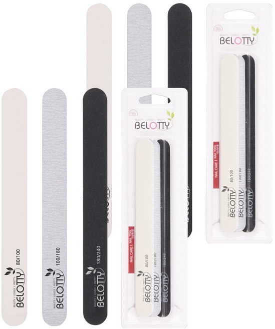 벨로티 고급 손톱샌딩 네일파일 세트, 혼합색상, 2세트