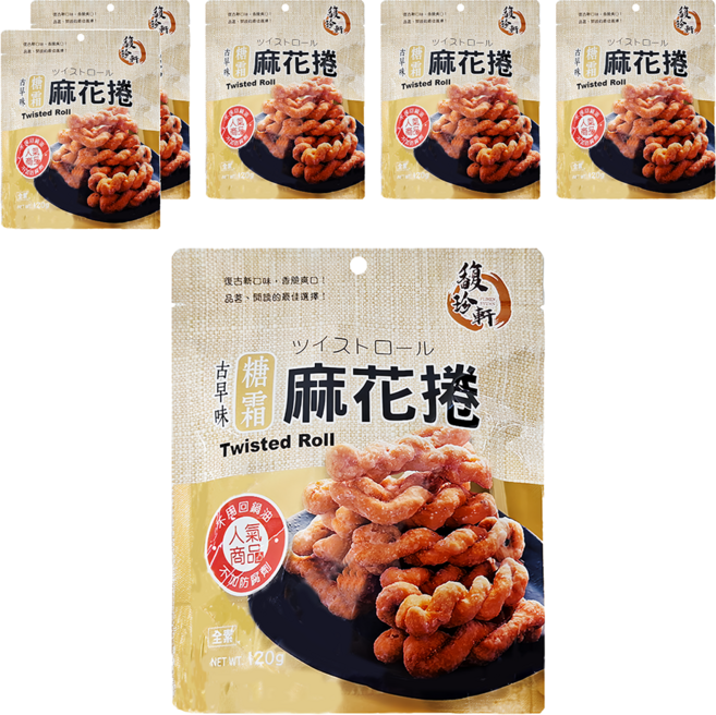 馥珍軒 糖霜麻花捲, 110g, 6包