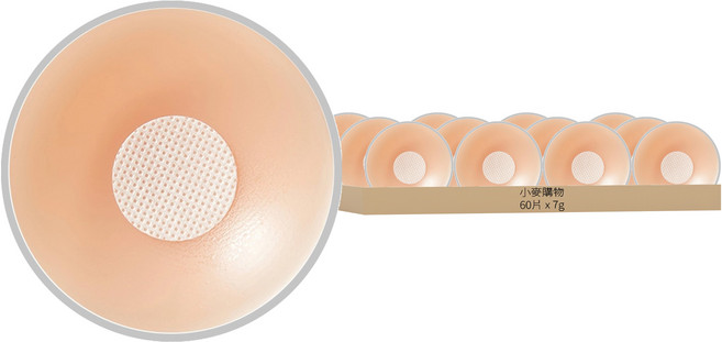 小麥購物 矽膠胸貼 E138 6.5 x 6.5cm 7g, 60片