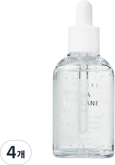 에스네이처 아쿠아 스쿠알란 세럼, 70ml, 4개