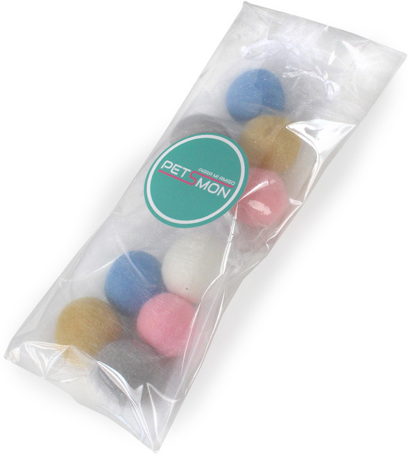 펫츠몬 꿀잼 고양이 장난감 양모볼 5종, 혼합색상, 1세트