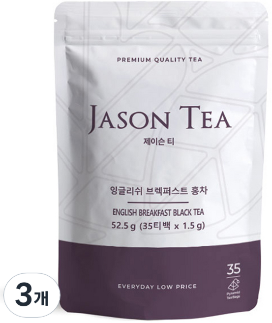 제이슨티 잉글리쉬 브렉퍼스트 홍차, 1.5g, 35개입, 3개