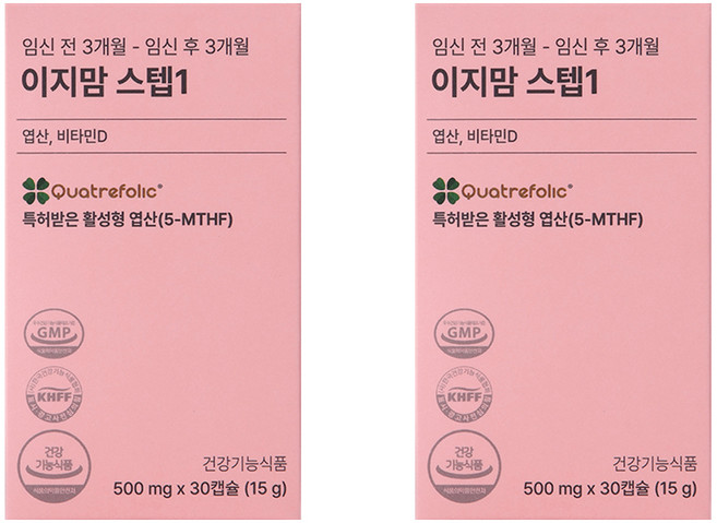 이지맘 스텝1 엽산 비타민D, 30정, 2개