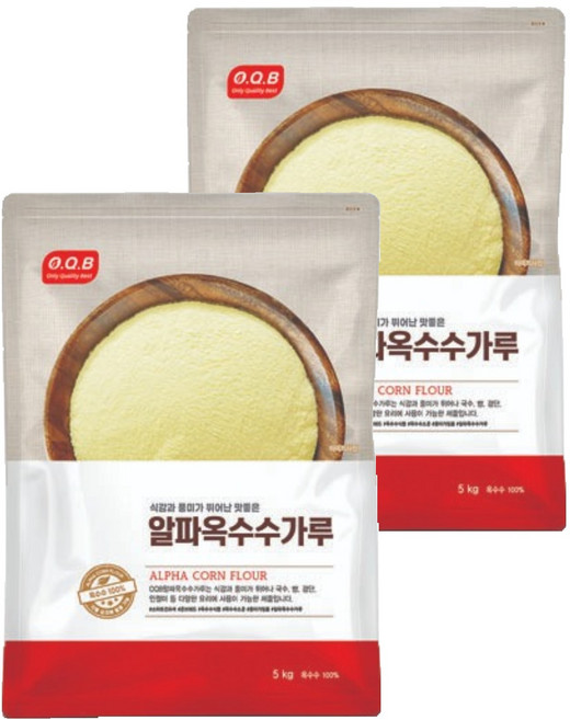 OQB 알파옥수수 가루, 5kg, 2개