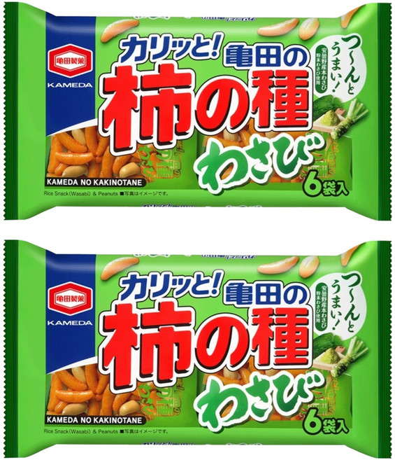 카메다 카키노타네 와사비 스낵, 164g, 2개