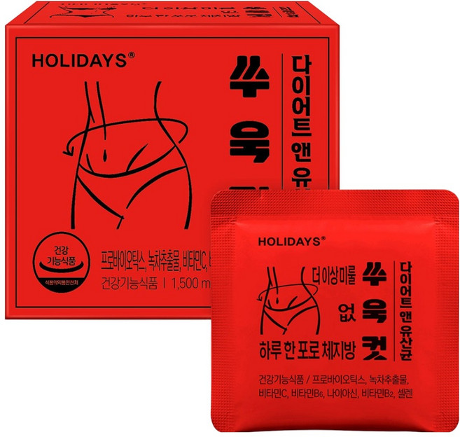 홀리데이즈 쑤욱컷 다이어트 앤 유산균 14포, 21g, 1개